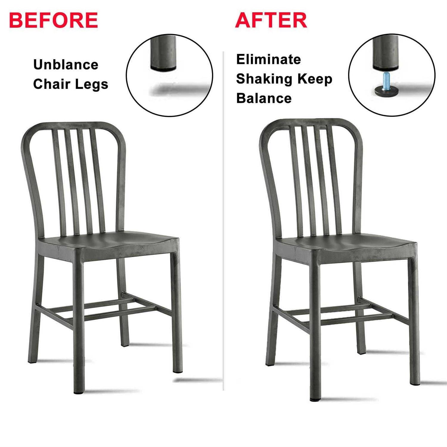 WAFJAMF 24 PCS M6 Thread Adjustable Furniture Levelers Screw in Threaded - MT - Mrs Treak