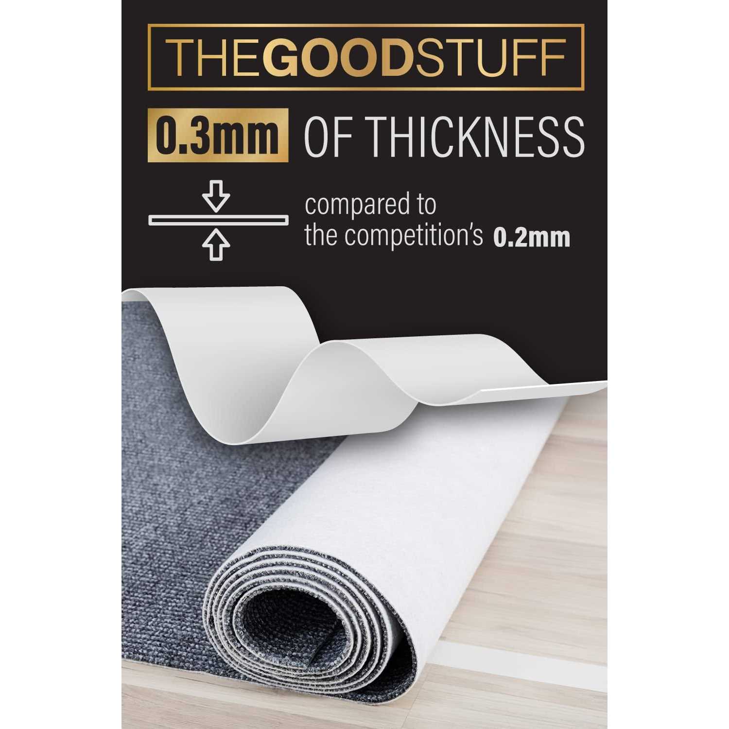 The Good Stuff Heavy Duty Double Sided Rug Tape Strong Gripper Tape for Hardwood Floors, Vinyl, Area Rugs, Tiles, and Concrete - MT - Mrs Treak