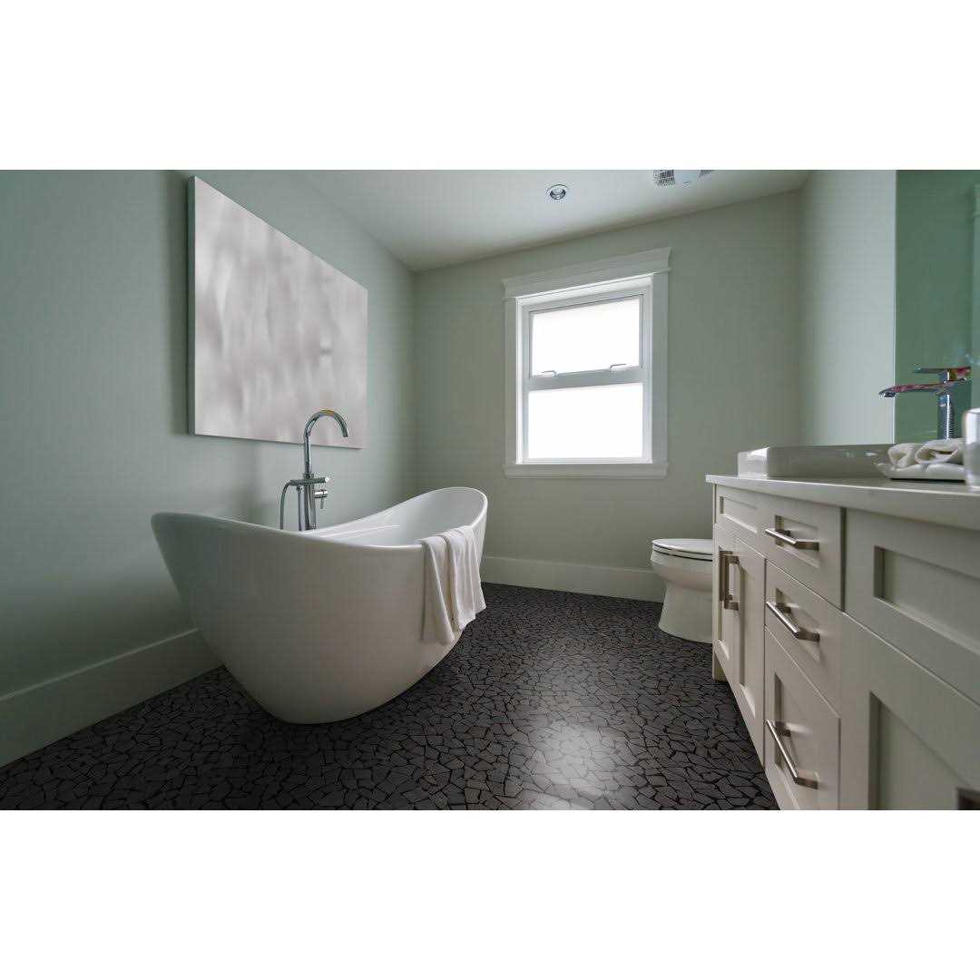 Tile Connection Fit Tile White 11 in. x 11 in. x 9.5 mm Indonesian Marble Mesh-Mounted Mosaic - MT - Mrs Treak