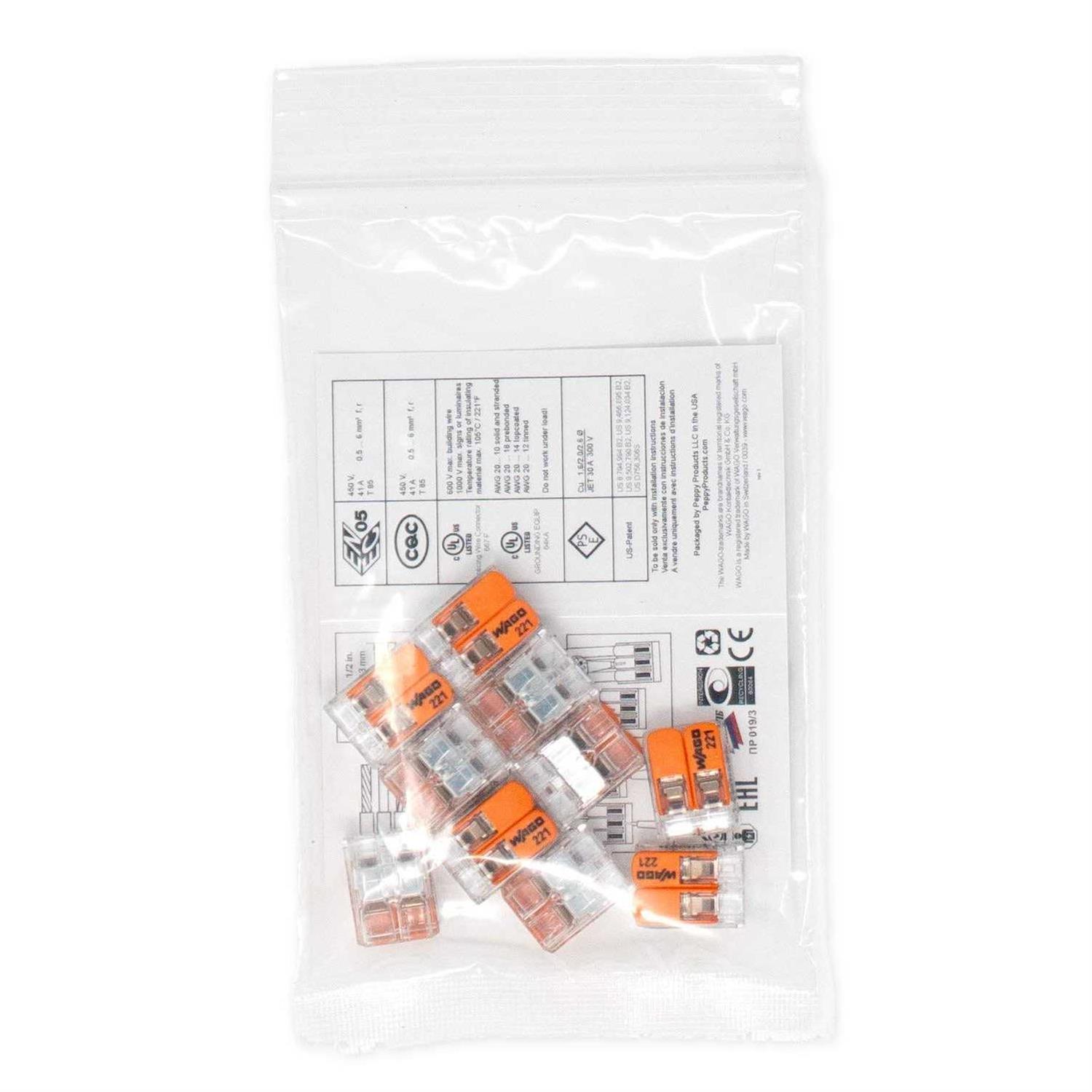 Wago 221-413 Lever-Nuts 3 Conductor Compact Splicing Connectors - MT - Mrs Treak