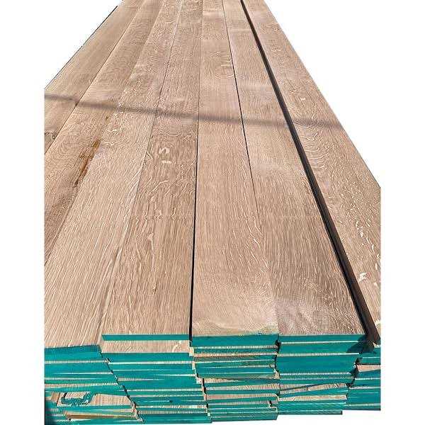 Swaner Hardwood 1 in. x 2 in. x 6 ft. Quarter Sawn White Oak S4S Hardwood Board - MT - Mrs Treak
