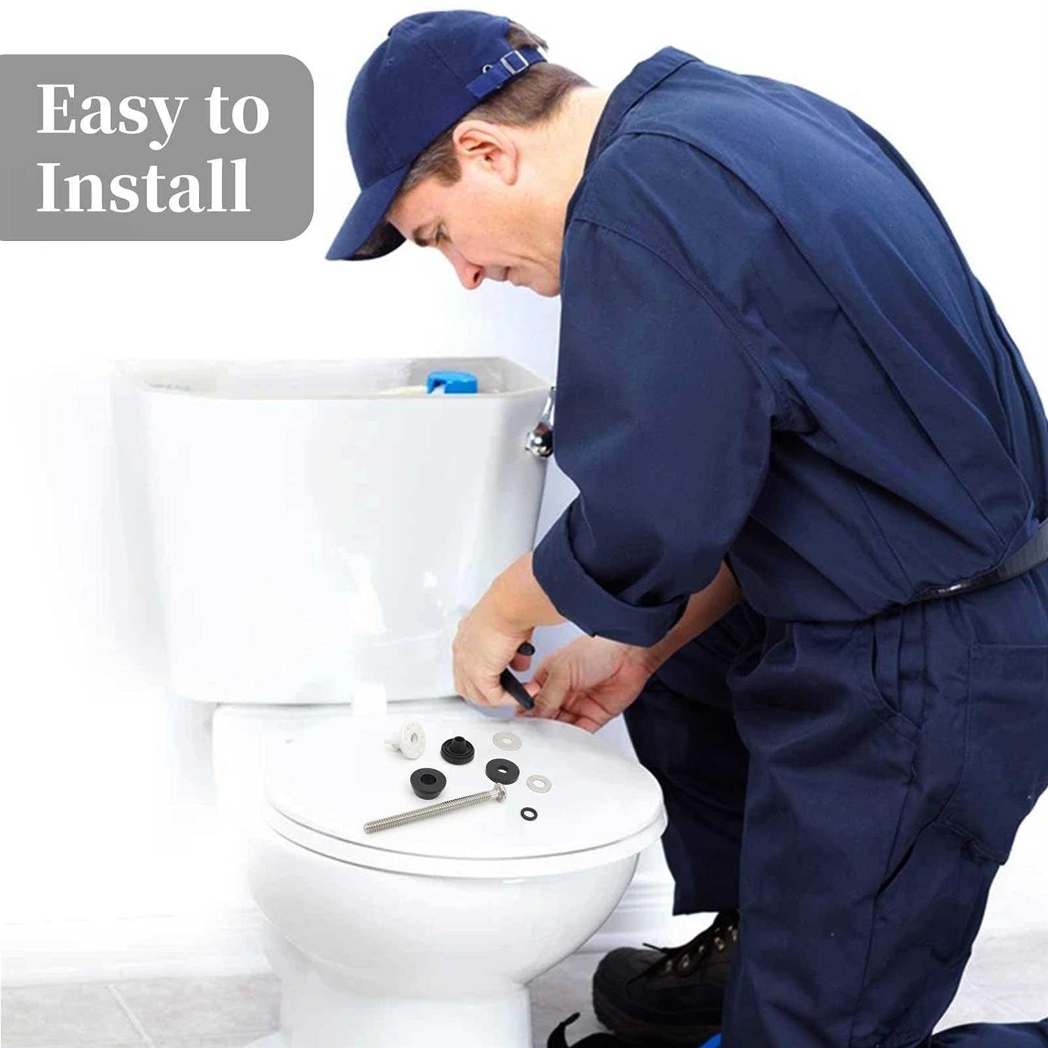 Universal Toilet Seat Bumpers Replacement Kit with 8 Extra Pads for Changing - MT - Mrs Treak