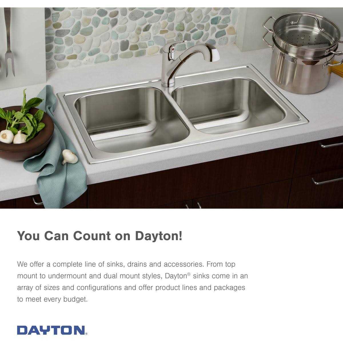 Elkay D233223 Dayton 33 Stainless Steel Kitchen Sink - MT - Mrs Treak