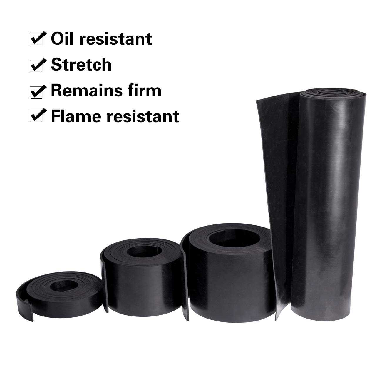 Torrami Neoprene Rubber Sheet Roll 18 Inch Thick x Wide x 24 Inch Long for Diy Gaskets - MT - Mrs Treak
