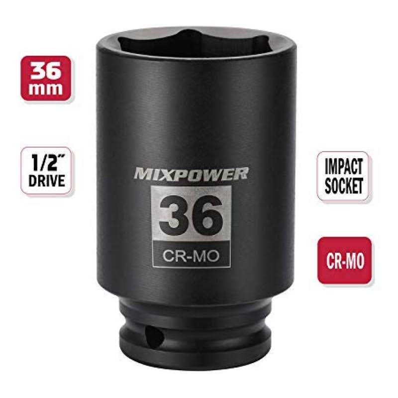 mixpower 50 Pieces 1/4 Dr. Impact Socket Set cr-v 6 Point - MT - Mrs Treak