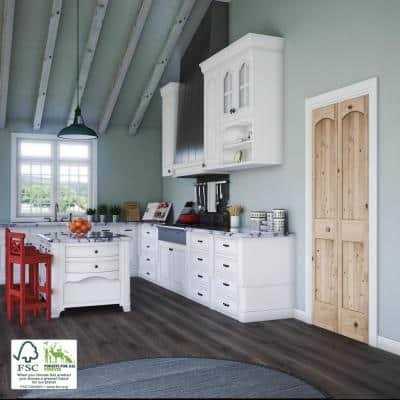 EightDoors 80-in Natural 2-panel Arch Top Solid Core Unfinished Pine Wood Bifold Door Hardware Included - MT - Mrs Treak