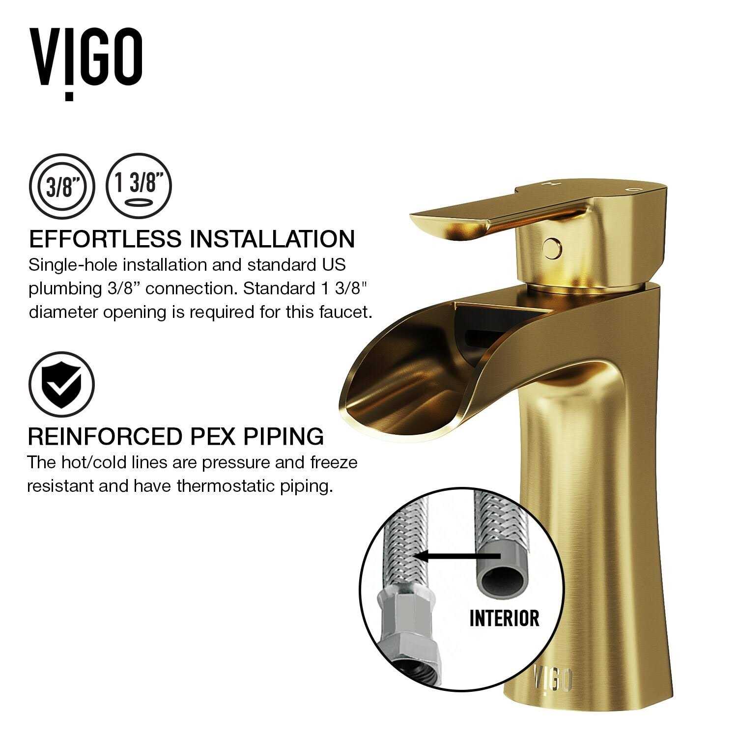 VIGO Paloma Single Hole Bathroom Faucet - MT - Mrs Treak