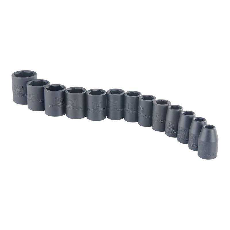 Pittsburgh 1/2 in. Drive Metric Impact Deep Socket Set - MT - Mrs Treak
