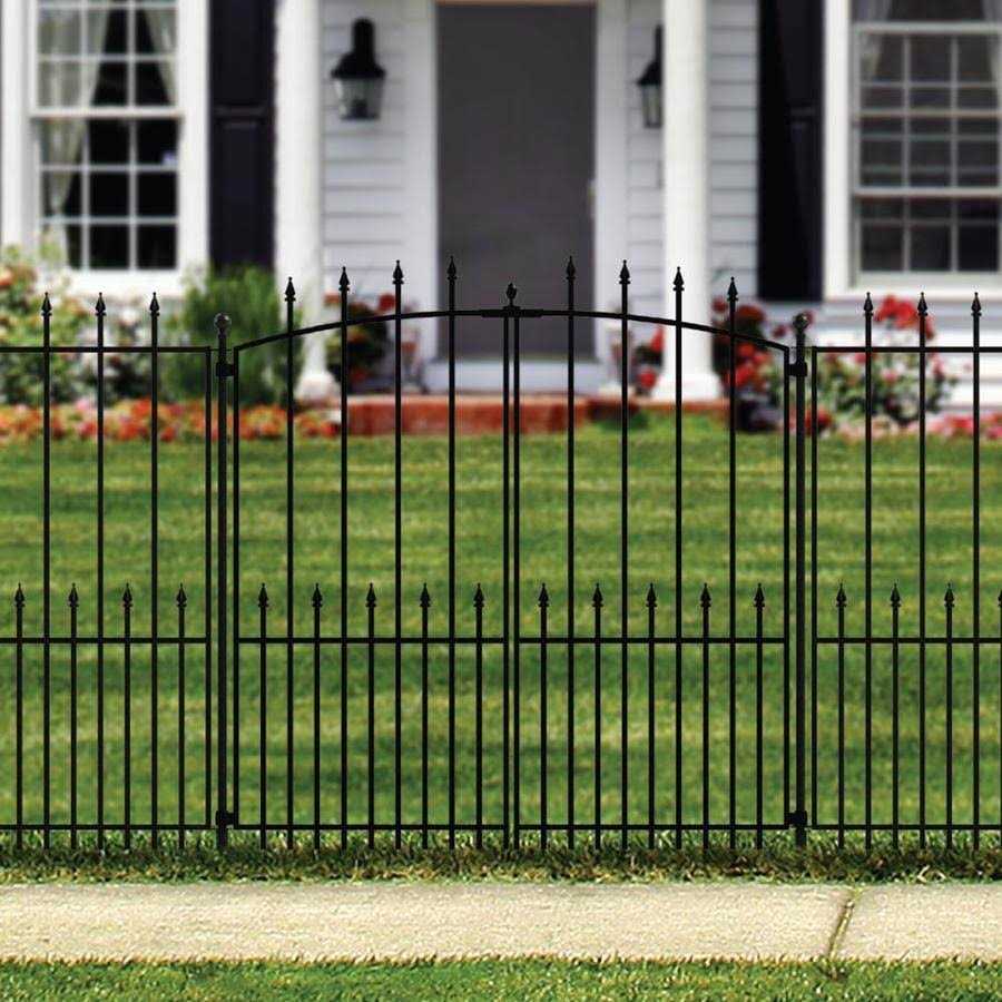 YARDLINK Grand Empire XL 4-ft H x 4-1/2-ft W Black Steel Pressed-point Decorative Fence Panel 504094 - MT - Mrs Treak