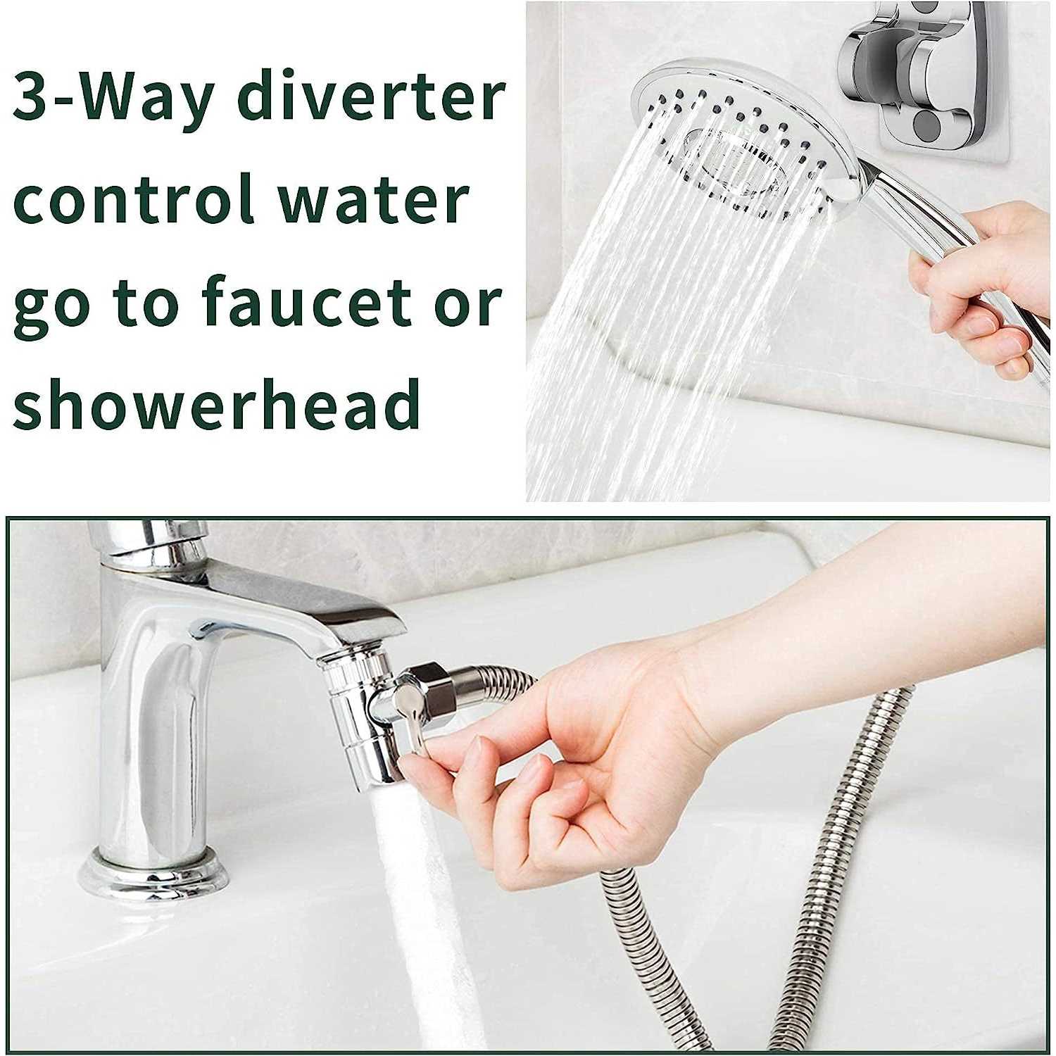 ZCONIEY Sink Faucet Sprayer Attachment Hair Pet Rinser Showerhead with Stop Water-saving Function - MT - Mrs Treak