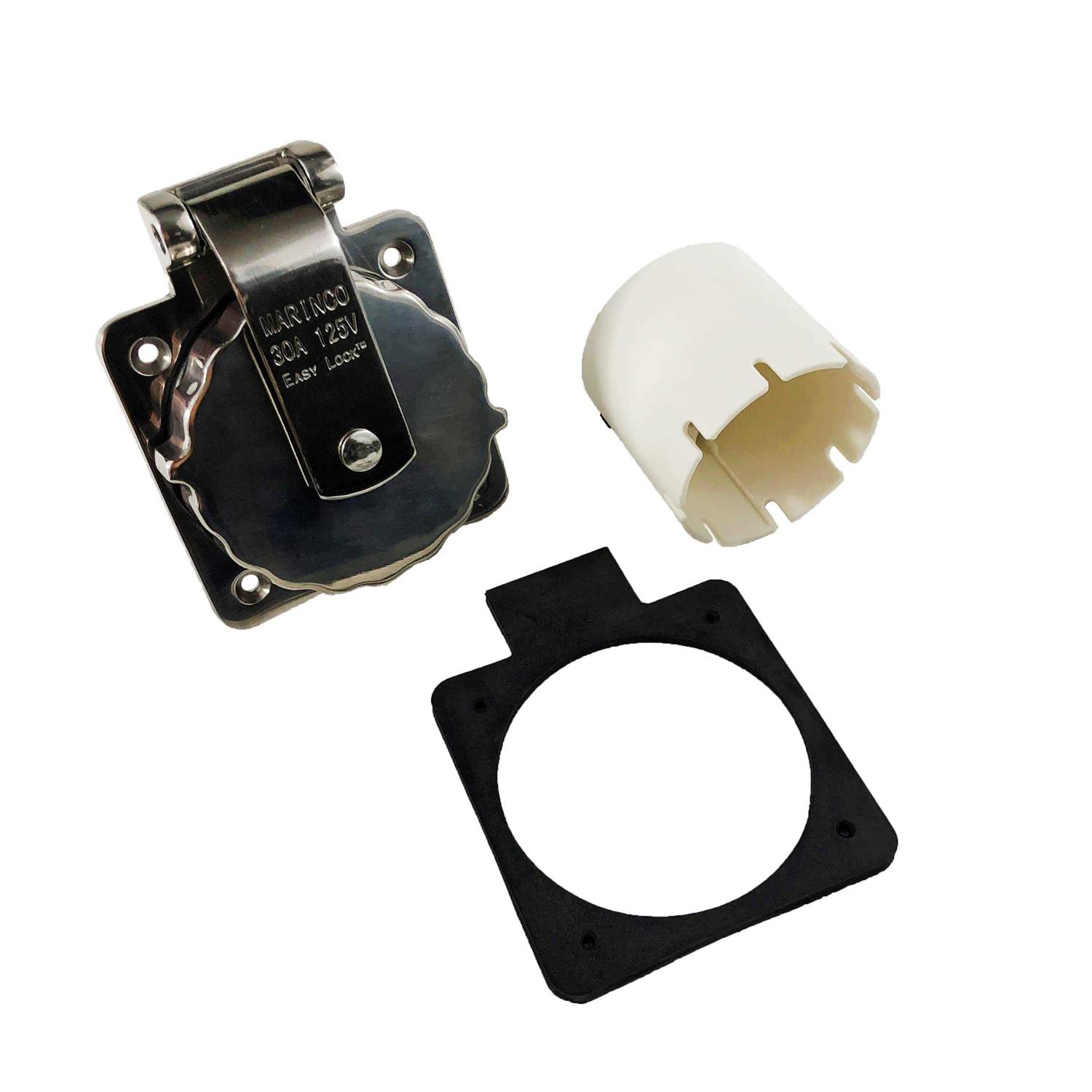 Marinco 303SSEL-B 30A Power Inlet - MT - Mrs Treak