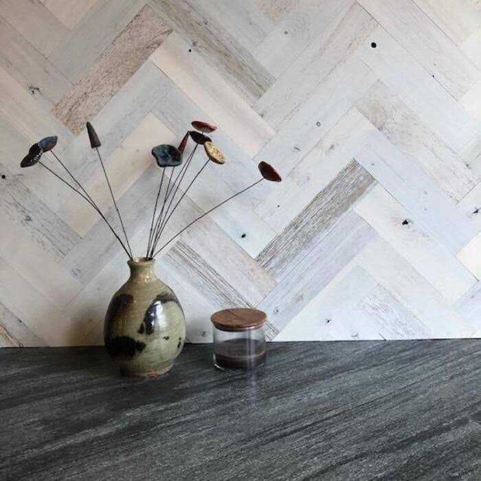 Timberchic Herringbone Pattern Wall Planks – Baxter Blonde - MT - Mrs Treak