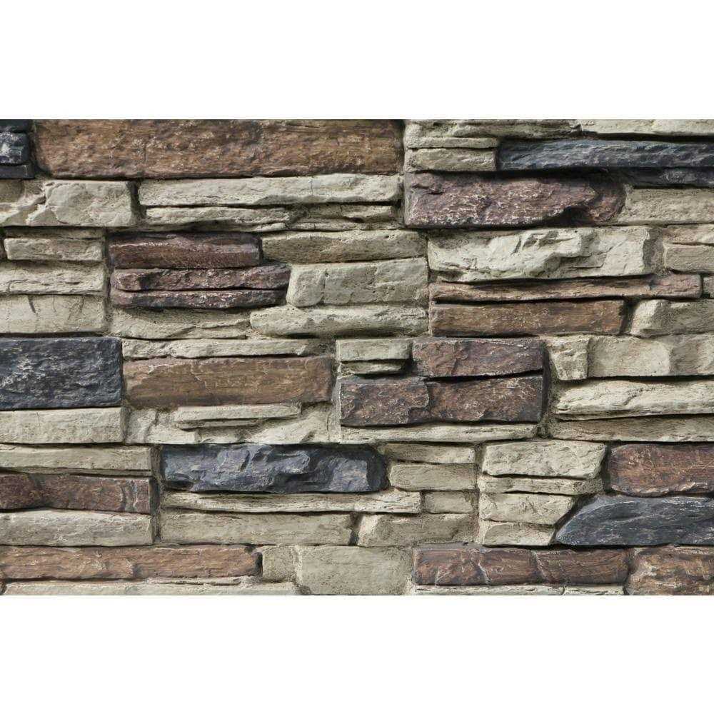 TRITAN BP Ledge Stone 48 in. x 24.25 in. Polyurethane Interlocking Siding Panel - MT - Mrs Treak