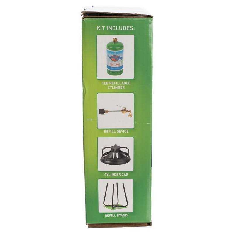 Flame King Refillable 1LB Empty Propane Cylinder Tank Reusable - MT - Mrs Treak