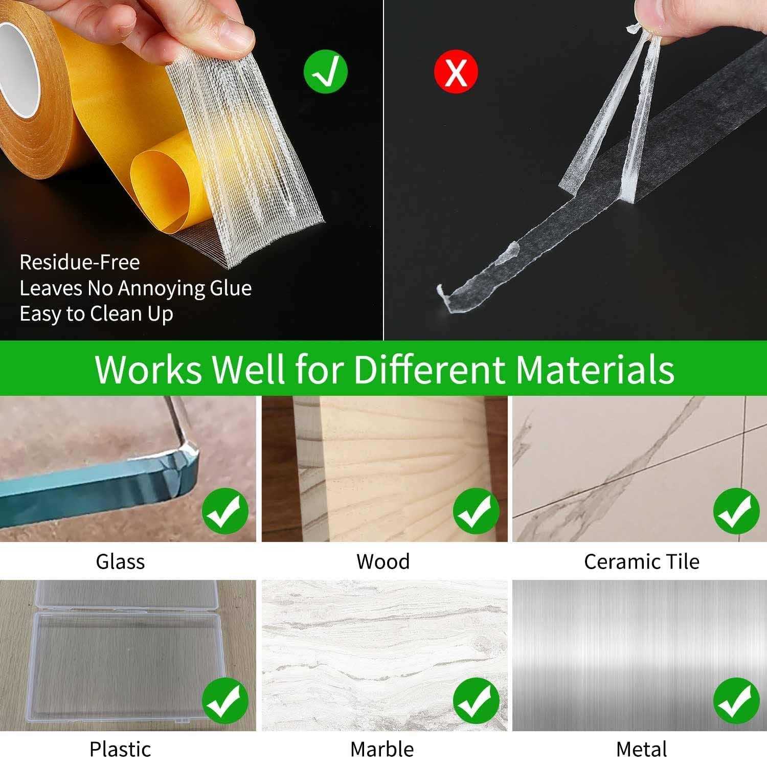 Mileqee 1 Roll Double Sided Tape Heavy Duty 118inx66ft20m Universa - MT - Mrs Treak