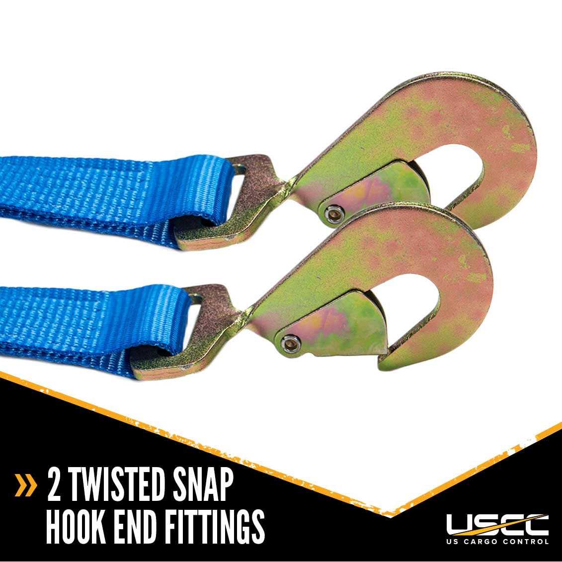 US Cargo Control Blue Extra Large Tow Dolly Basket Strap with Twisted Snap Hooks - MT - Mrs Treak