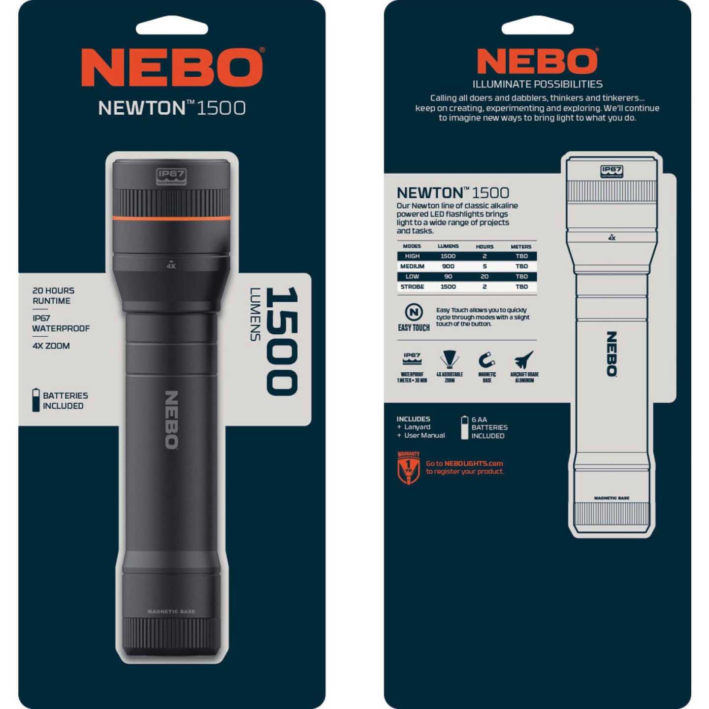 Nebo Newton LED Flashlight - MT - Mrs Treak