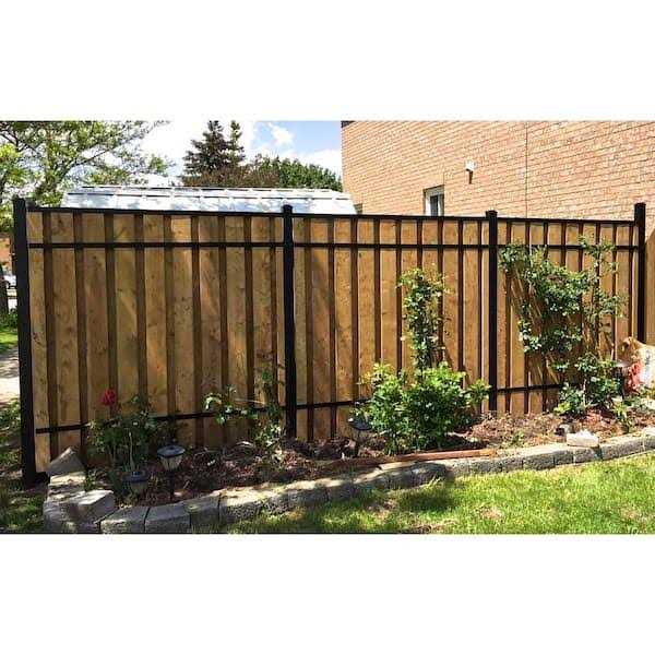 Slipfence H x 3-in W Black Powder Coated Aluminum Privacy Fence Post - MT - Mrs Treak
