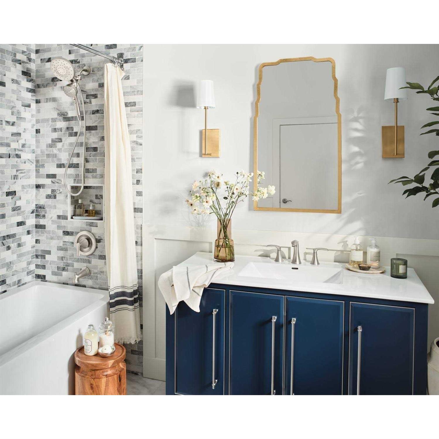 Moen Magnetix Graeden Handheld and Shower head Combo, Matte Black 1-handle Multi-head Round Bathtub and Shower Faucet Valve Included 82137BL - MT - Mrs Treak