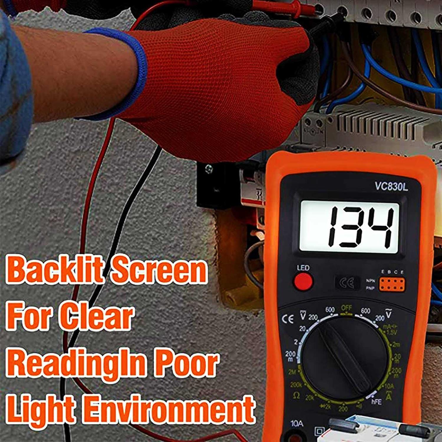 Digital Multimeter Multimeter with AC DC Voltmeter & Ohm Volt Amp Tester - MT - Mrs Treak