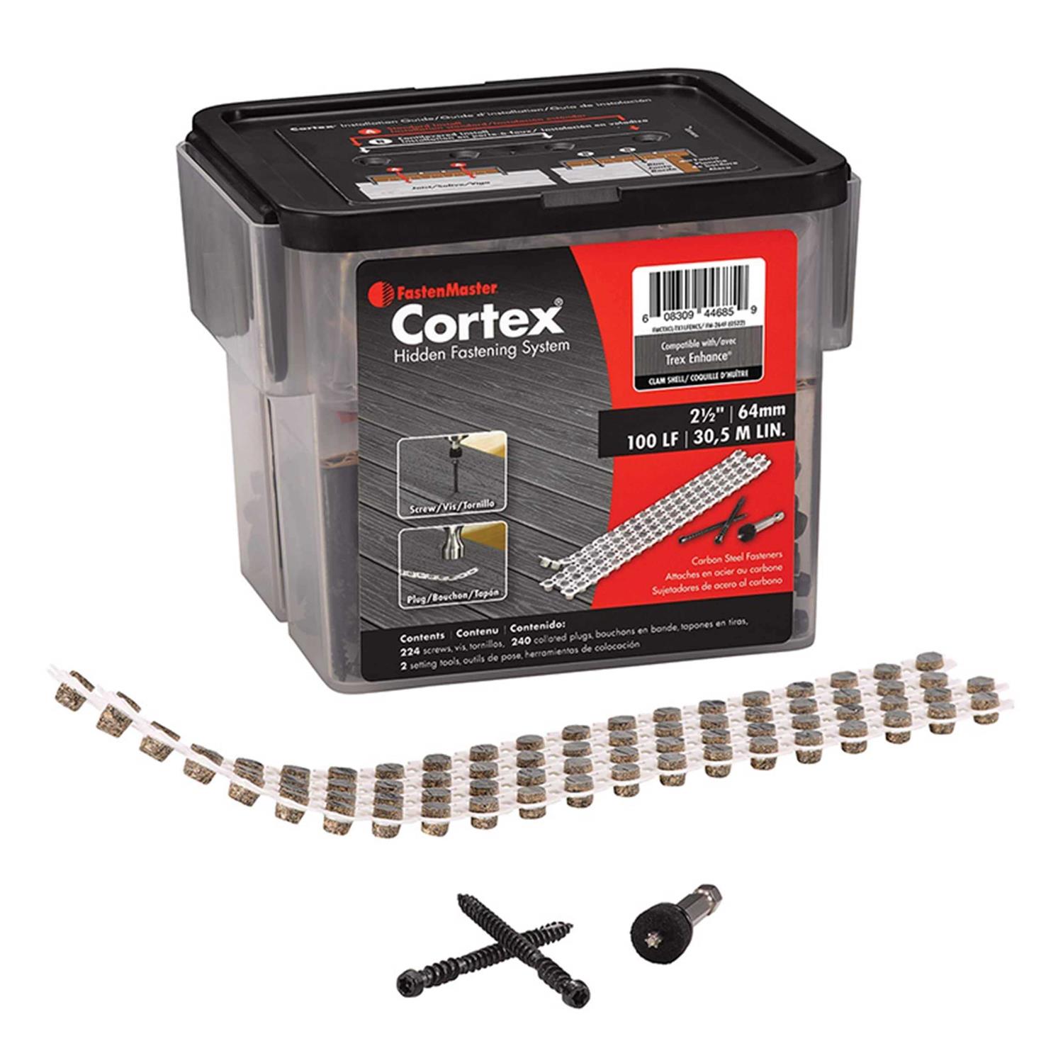 FastenMaster Cortex No. 10 x 2.5 Torx Ttap Button Head Hidden Deck Fastener - MT - Mrs Treak