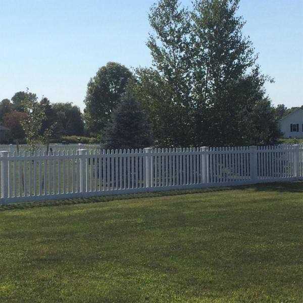 Weatherables Plymouth 5 ft. H x 8 ft. W White Vinyl Picket Fence Panel Kit - MT - Mrs Treak