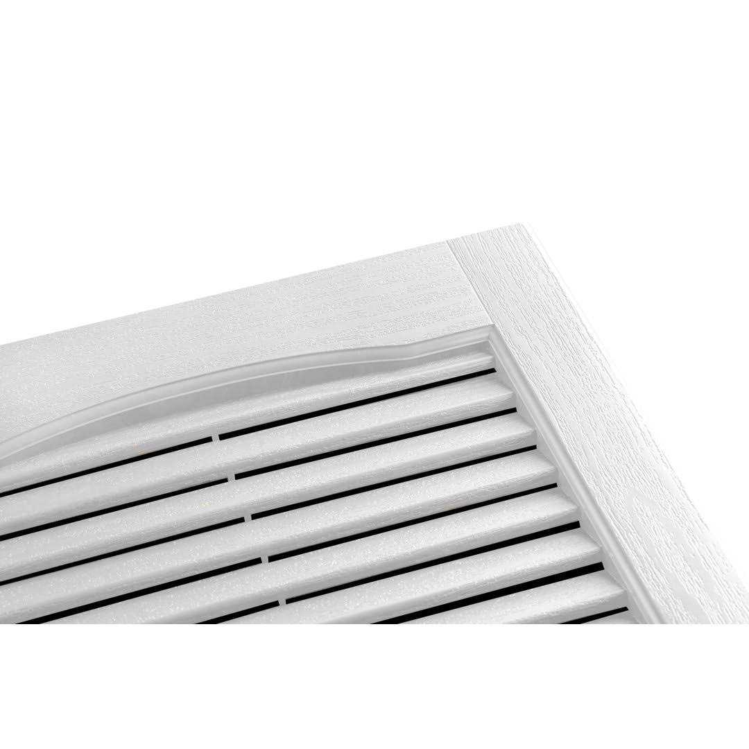 Exterior Louvered Shutter (Set of 2) Alpha Shutters Color: White - MT - Mrs Treak
