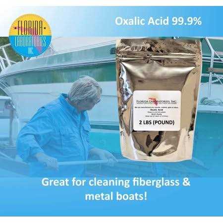 Florida Laboratories Oxalic Acid 99.6% Deck, Crystals, Metal Cleaning - MT - Mrs Treak