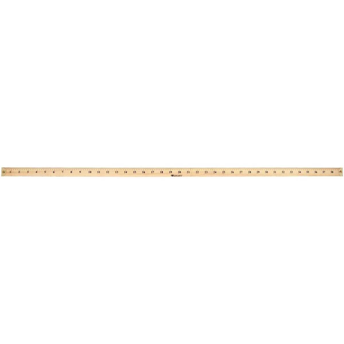 Westcott Metal Edge English/Metric Wood Ruler - MT - Mrs Treak
