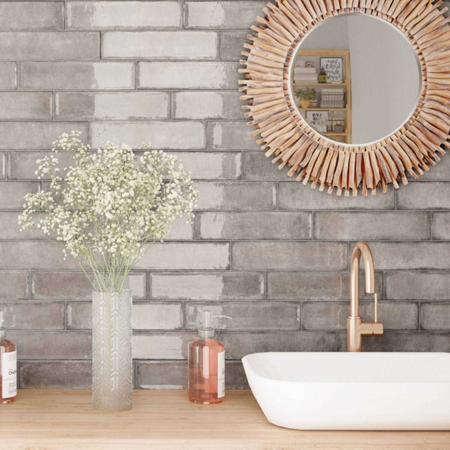 MOLOVO Iris 2.9 in. x 11.8 in. Polished Ceramic Subway Wall Tile - MT - Mrs Treak