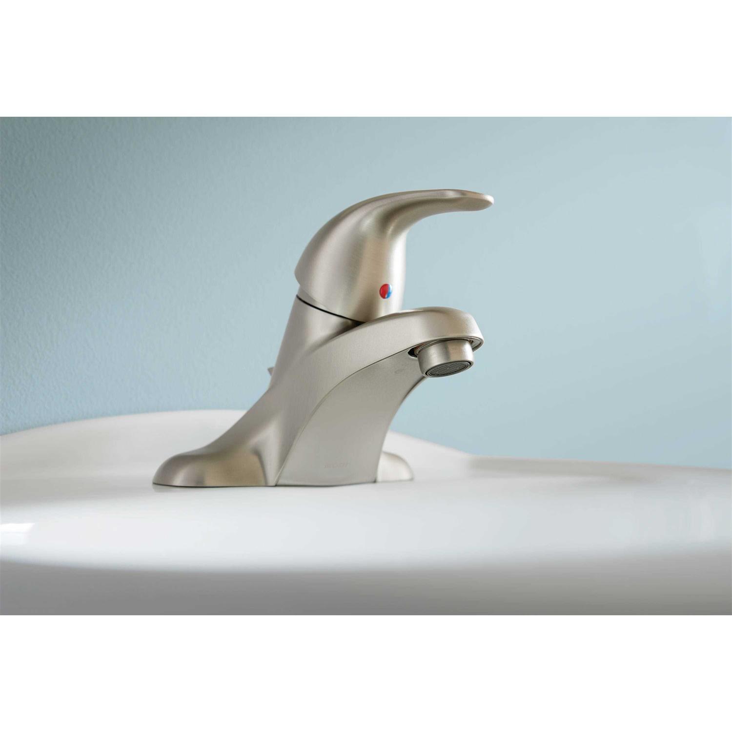 Moen Adler Bathroom Faucet 4 Brushed Nickel Two Handle - MT - Mrs Treak