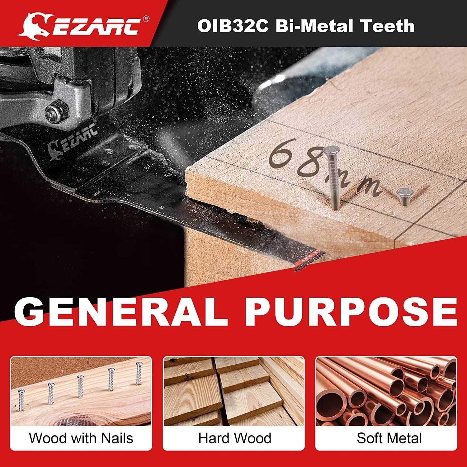 EZARC Titanium Oscillating Multitool Blade for Wood, Metal and Hard Material - MT - Mrs Treak