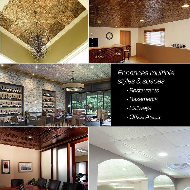 Fasade Coffer Decorative Vinyl 2ft x 2ft Lay In Ceiling Tile - MT - Mrs Treak