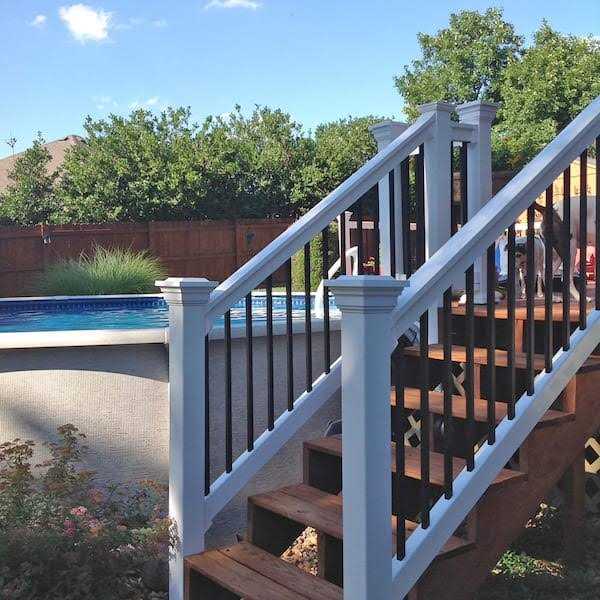 Weatherables Naples 3 ft. H x 8 ft. W Vinyl Railing Kit - MT - Mrs Treak
