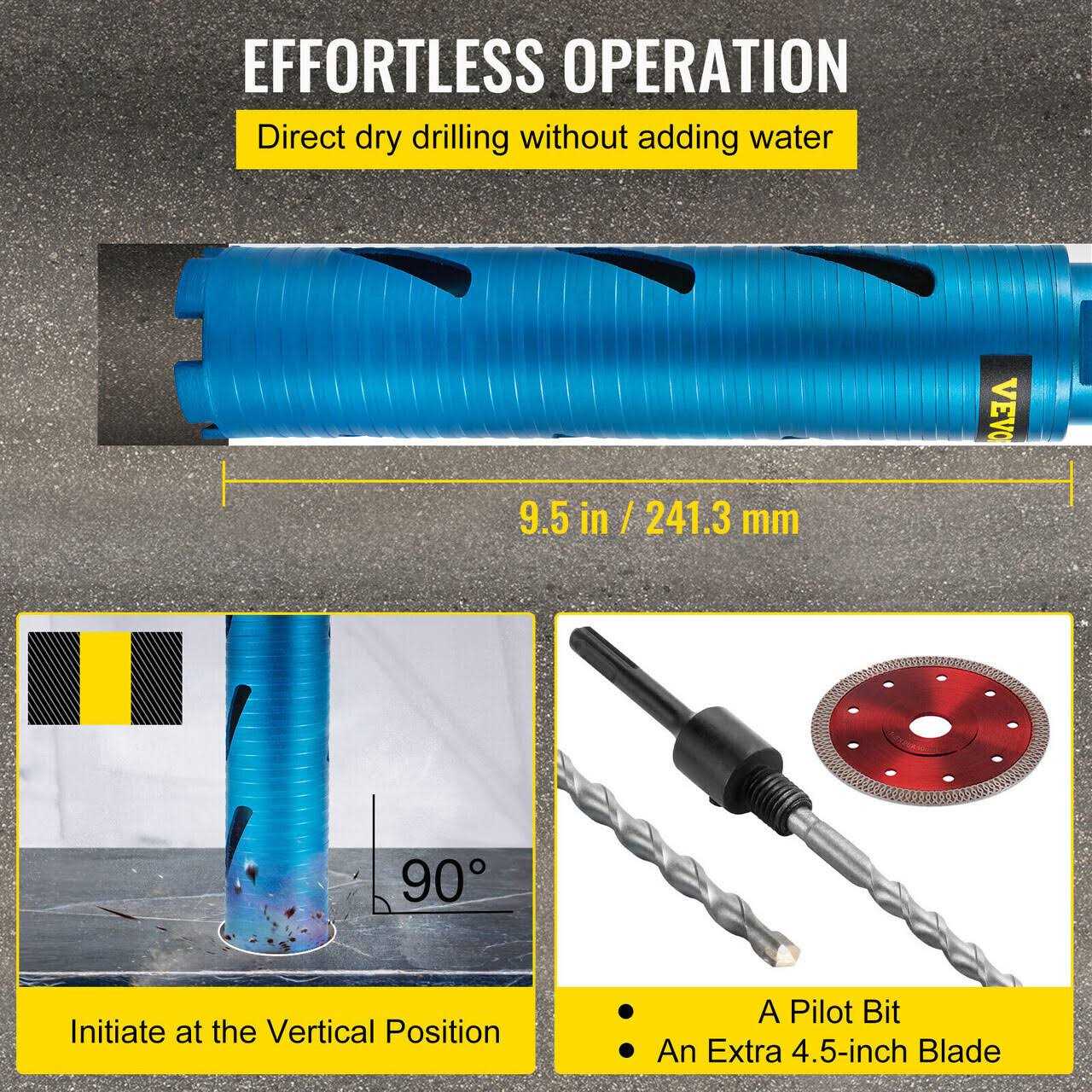 VEVOR Core Drill Bit Diameter 5/8-11 - MT - Mrs Treak