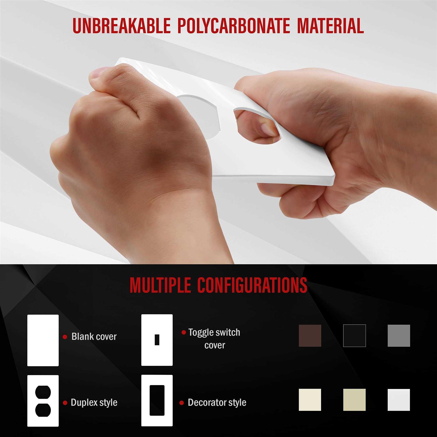 Enerlites Duplex Double Toggle Light Switch Single Pole Side Wiring 82150-W - MT - Mrs Treak