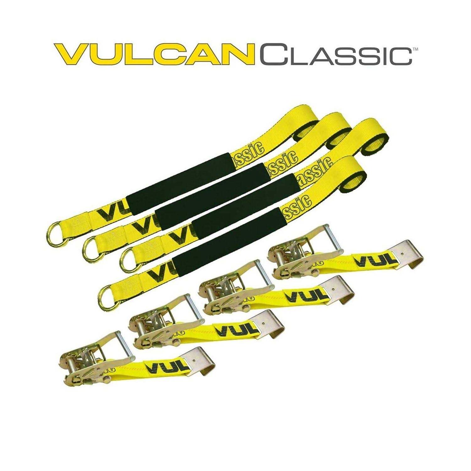 VULCAN Car Tie Down Axle Strap with Wear Pad 2 Inch x - MT - Mrs Treak