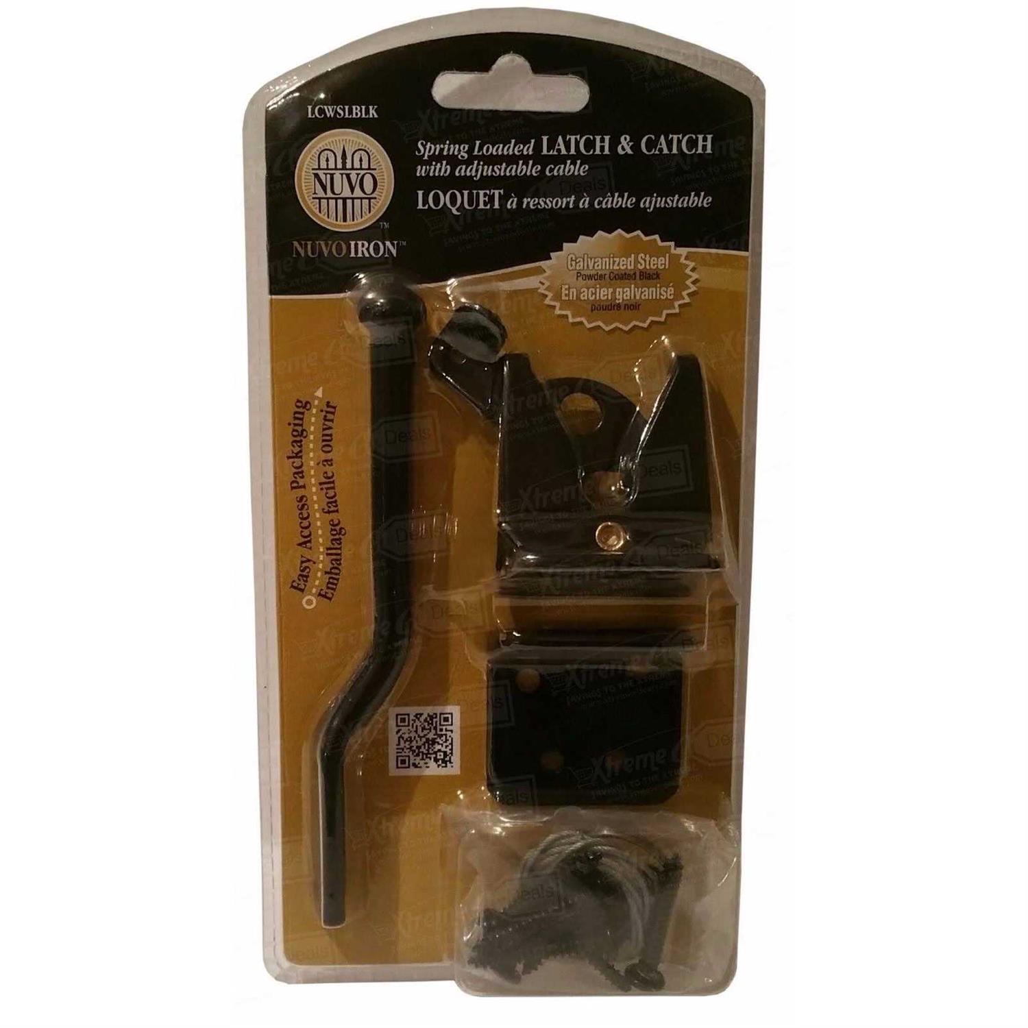 Nuvo Iron SH12BLK Strap Hinge Steel Black - MT - Mrs Treak