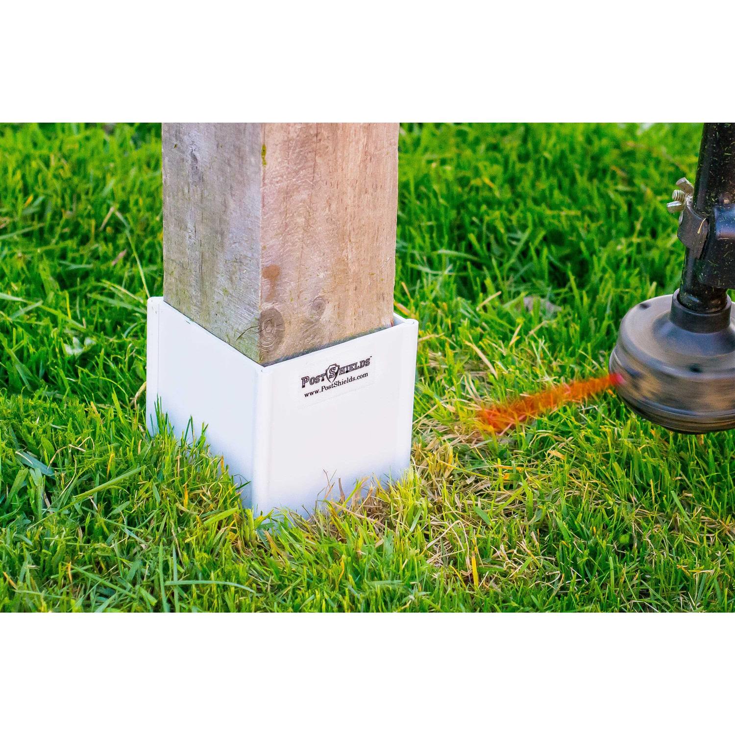 Post Sleeve Post Protector by Post Shields Protects Mailbox Deck & Fence Posts From Lawn - MT - Mrs Treak