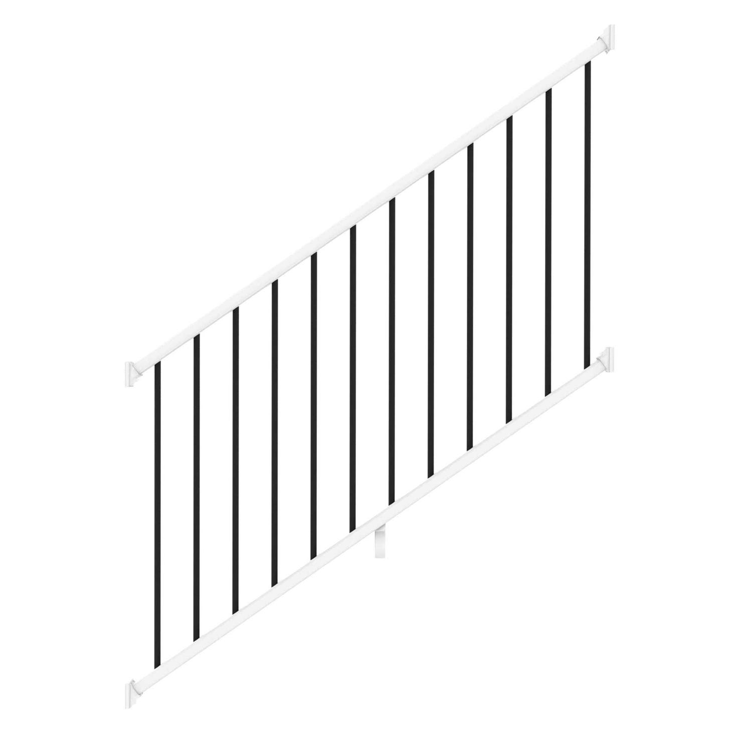 Deckorators Grab and Go 6-ft x 2.75-in x 36-in White Composite Deck Stair Rail Kit 346701 - MT - Mrs Treak