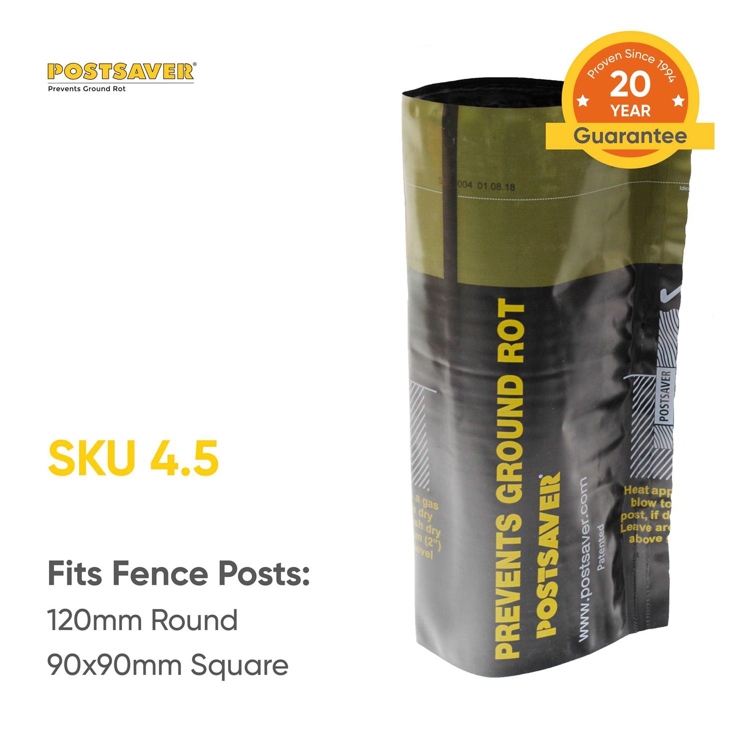 POSTSAVER Rot Protection Sleeve for or Posts Protect Wood Posts from Ground-Line Rot - MT - Mrs Treak