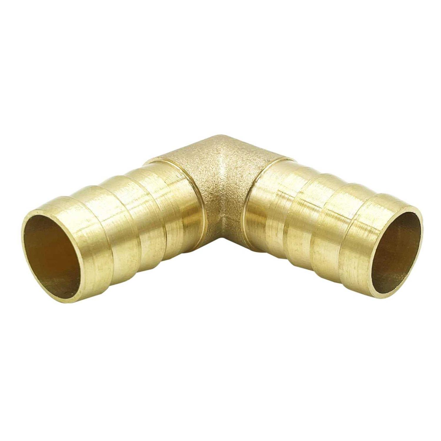 Metaland Brass Hose Barb Elbow 90 Degree L Right Angle Barbed Fitting Water Fuel Air - MT - Mrs Treak