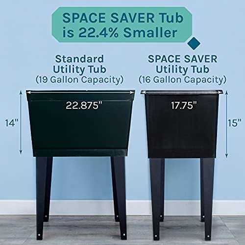 Space Saver Utility Sink by JS Jackson Supplies Freestanding Tehila Space Saving Laundry Tub - Mrs Treak