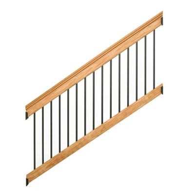 ProWood Western Red Cedar 8 ft. Railing Kit with Black Aluminum Balusters - MT - Mrs Treak