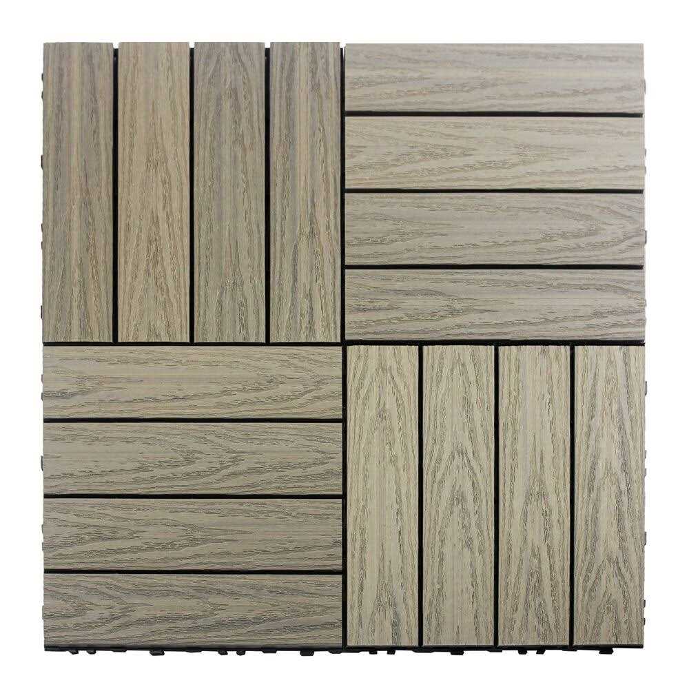 NewTechWood UltraShield Naturale 1& x 1& Outdoor Composite Quick Deck Tile - MT - Mrs Treak