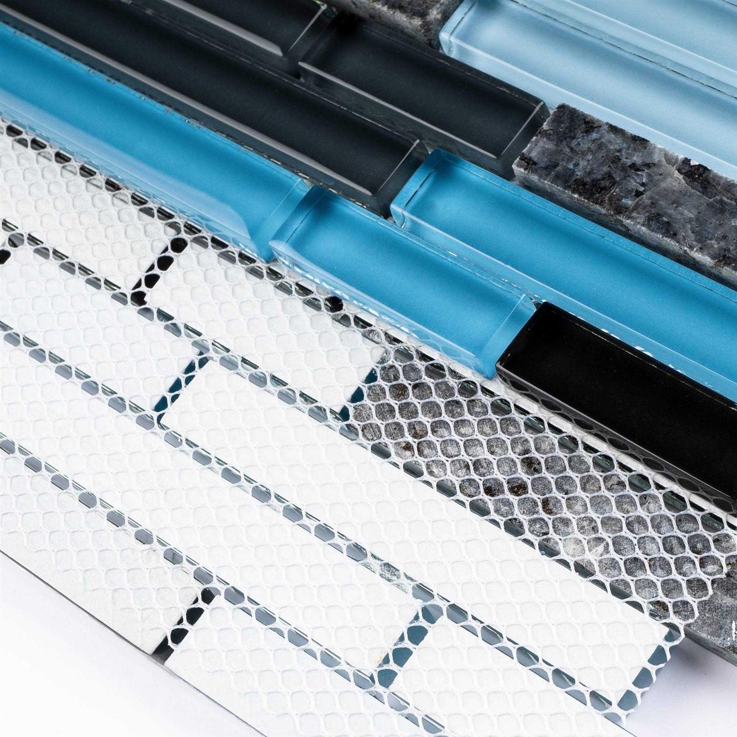 Supreme Tile TileGen. Random Sized Glass Mosaic Tile Wall Tile - MT - Mrs Treak