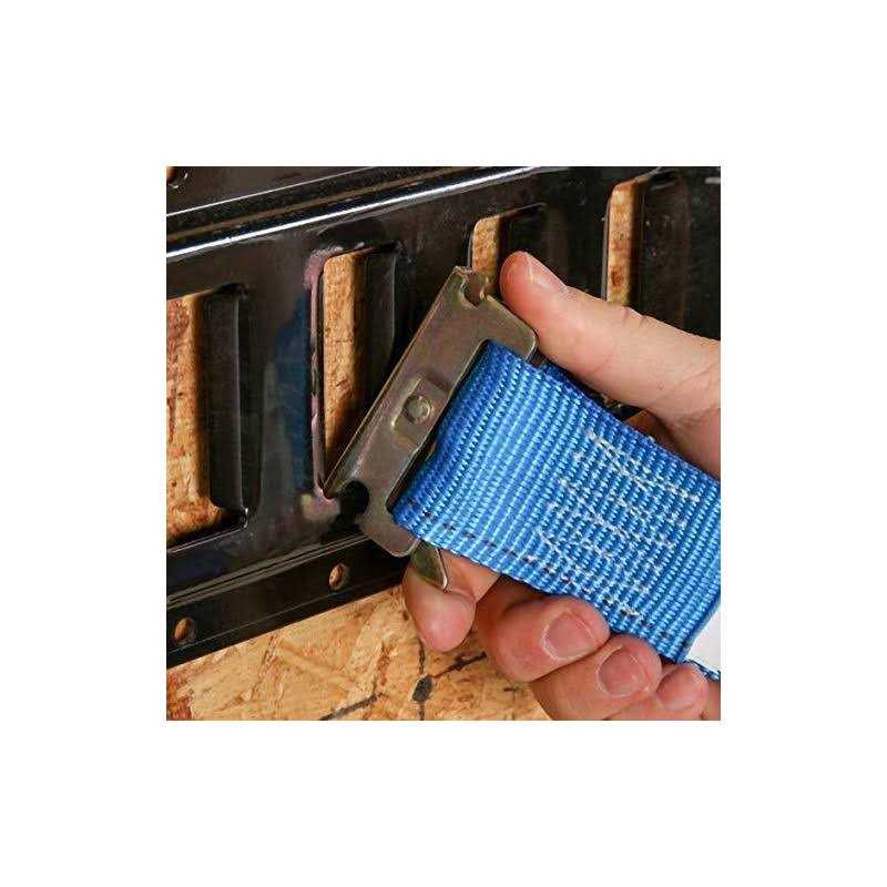 DC Cargo Mall Two 5′ E Track Tie-Down Rail Powder-Coated Steel ETrack Tiedowns - MT - Mrs Treak