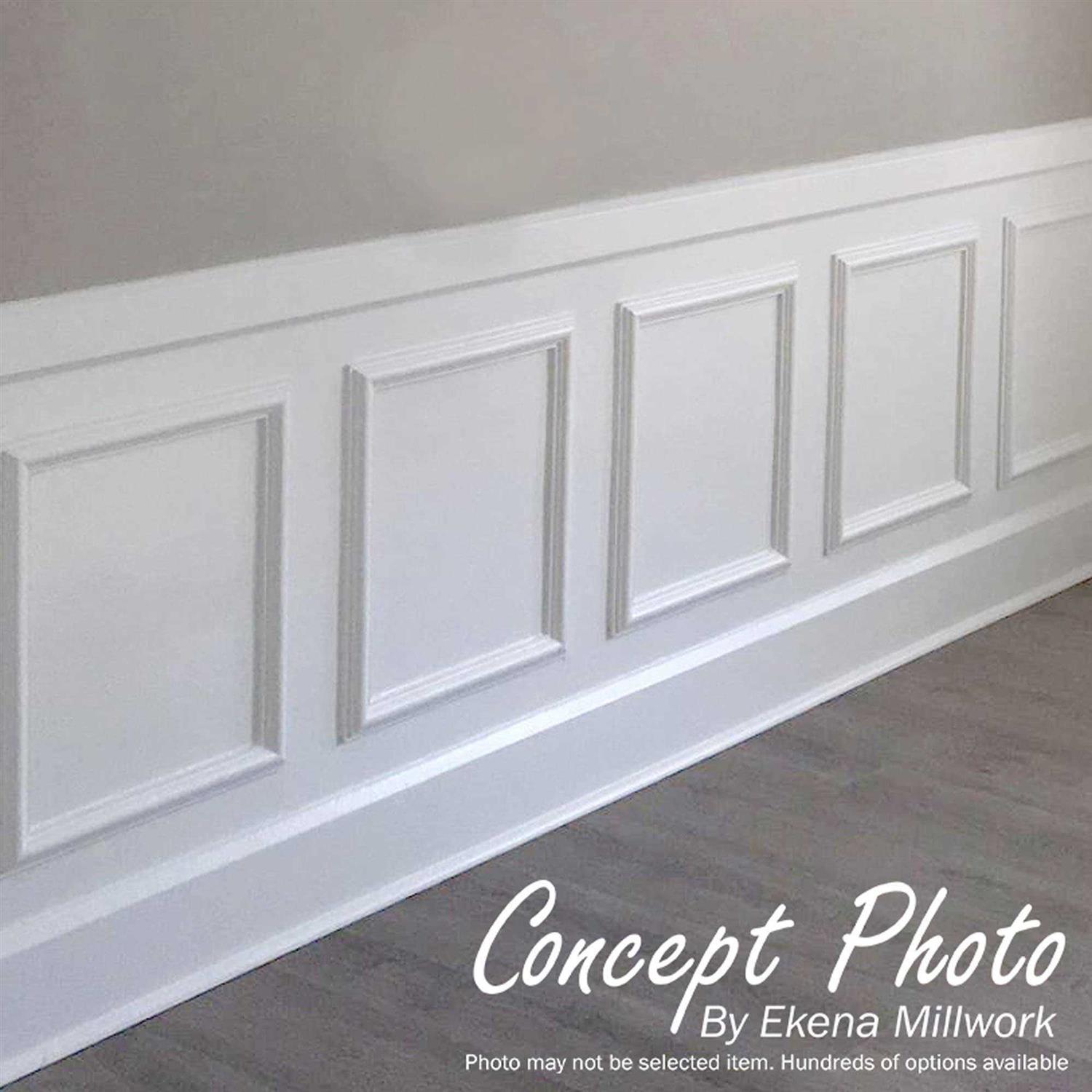 Ekena Millwork PILP06X048FP02-2 6W x 48H x 2P Flat Panel PVC Pilaster w/Decorative Capital & Base - MT - Mrs Treak