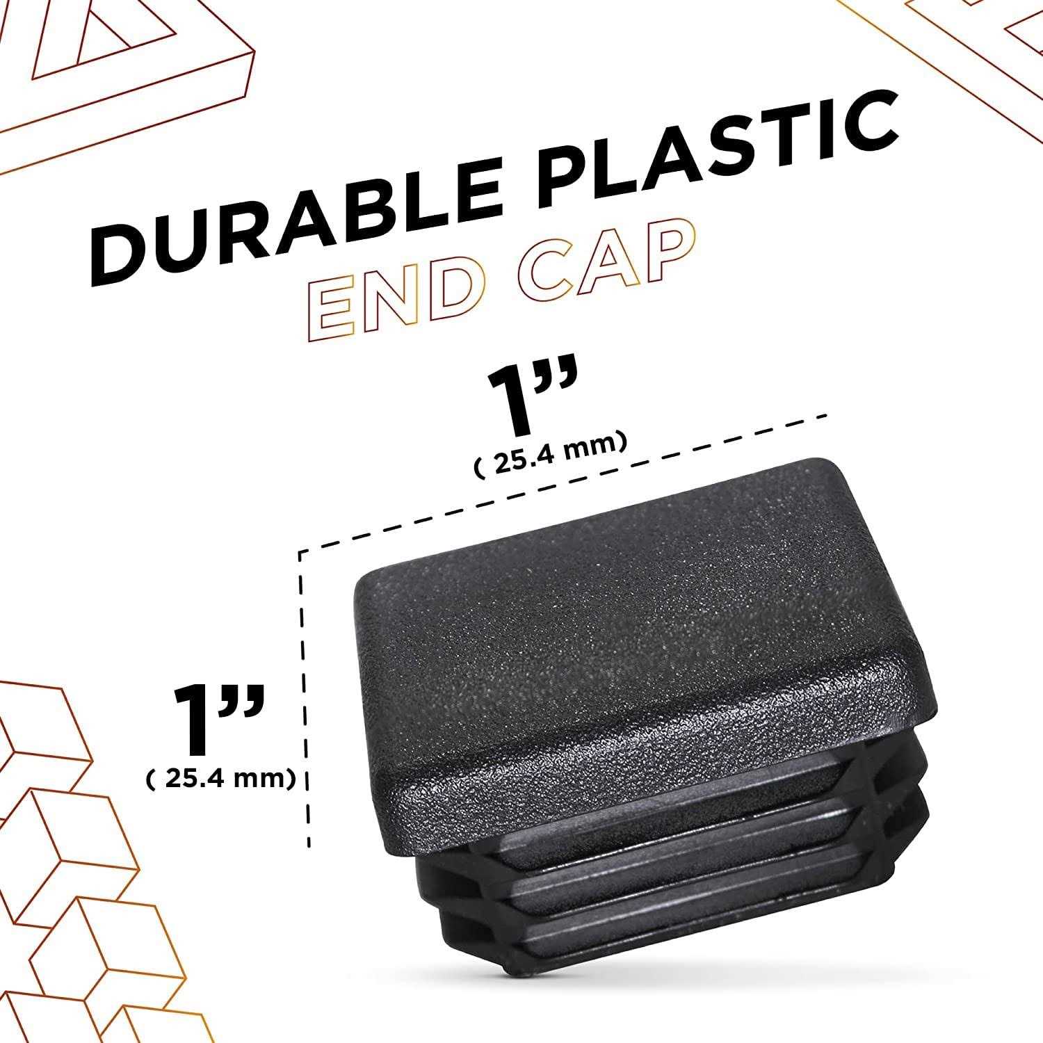 Prescott Plastics 1 Inch Round Plastic Hole Plugs Inserts Black End Caps for Metal Tubing - MT - Mrs Treak