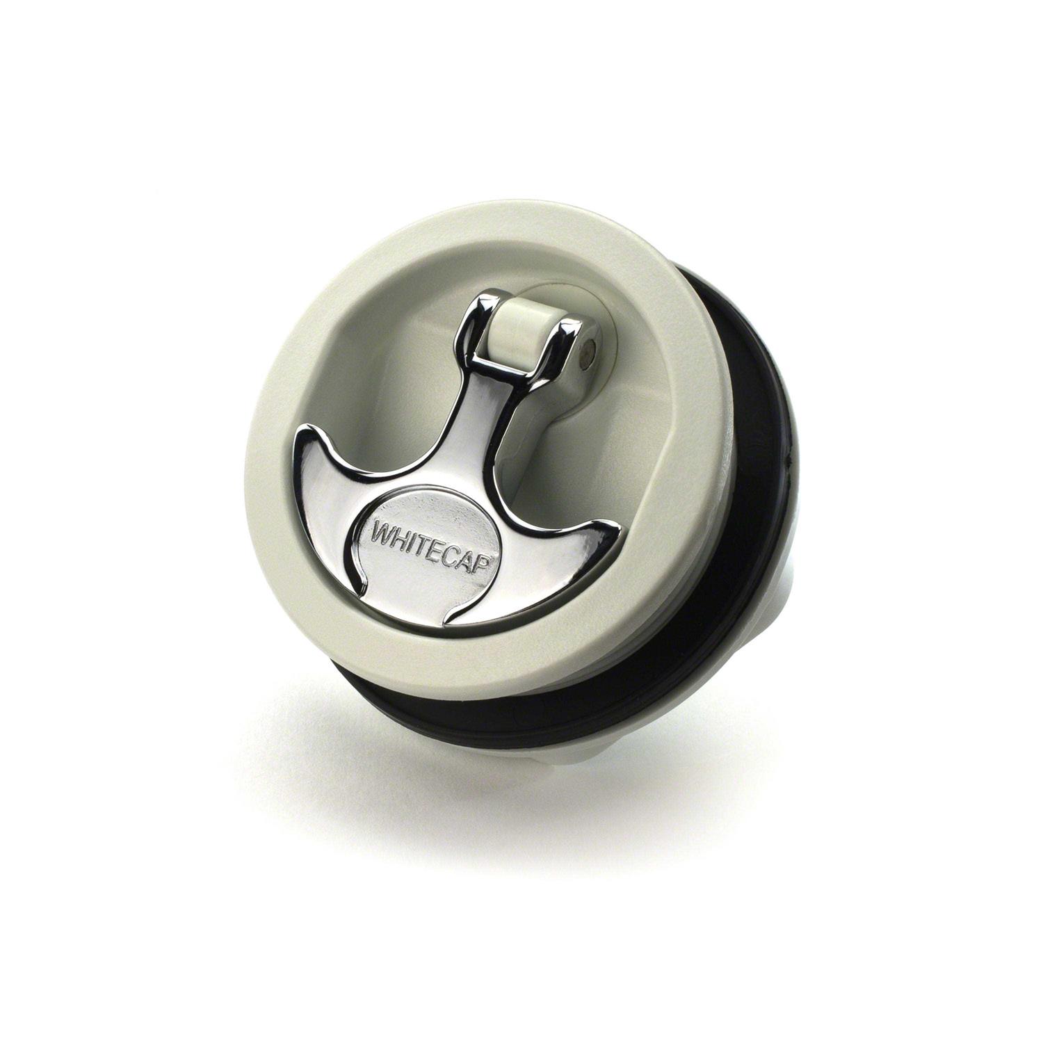 Whitecap T-Handle Latch Chrome Plated Zamac/White Nylon - MT - Mrs Treak